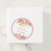 パンパスグラスピンク金ゴールドフローラベビーシャワー フェイバータグ (インサイチュ)