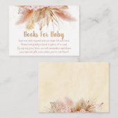 パンパスグラスピンク金ゴールドフローラベビーブックリクエスト エンクロージャーカード (正面/裏面)