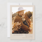 パンパスグラスフォトボヘミアン結婚ボホーズ 招待状 (裏面)