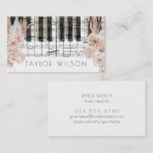 パンパスグラスフラワーズピアニスト音楽先生 名刺 (正面/裏面)