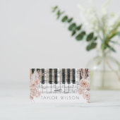 パンパスグラスフラワーズピアニスト音楽先生 名刺 (スタンド正面)