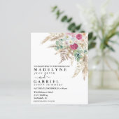 パンパスグラスフラワーピンク水彩ボホバジェット (スタンド正面)