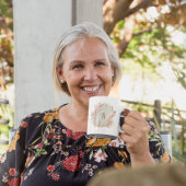 パンパスグラスフレーム モノグラムマグ ギフトアイデア コーヒーマグカップ