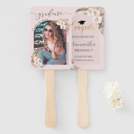 パンパスグラスフローラアーチ写真卒業 ハンドファン