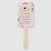 パンパスグラスフローラアーチ写真卒業 ハンドファン (裏面)