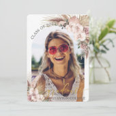 パンパスグラスフローラアーチ写真卒業 招待状 (スタンド正面)