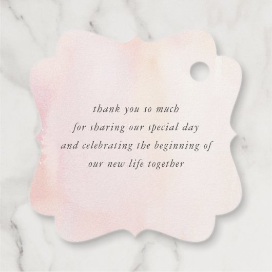 パンパスグラスフローラエレガントな結婚式サンキューファボ フェイバータグ (裏面)