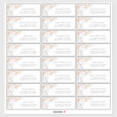 パンパスグラスフローラゲスト名住所 シール (シート)