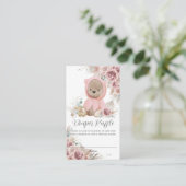 パンパスグラスフローラテディベアベビーおむつラッフル エンクロージャーカード (スタンド正面)