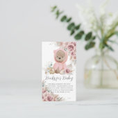 パンパスグラスフローラテディベアベビーブックスベビー エンクロージャーカード (スタンド正面)