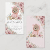 パンパスグラスフローラテディベアベビーブックスベビー エンクロージャーカード (正面/裏面)