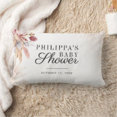 パンパスグラスフローラテラコッタガールベビーシャワー ランバークッション (ブランケット)