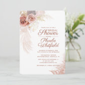 パンパスグラスフローラテラコッタブライダルシャワー 招待状 (スタンド正面)