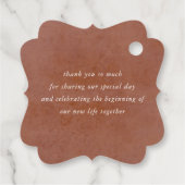 パンパスグラスフローラテラコッタ結婚の感謝 フェイバータグ (裏面)