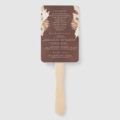 パンパスグラスフローラテラコッタ結婚式 プログラム ハンドファン (裏面)