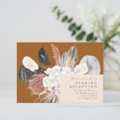 パンパスグラスフローラトロピカルジャングル披露宴カード エンクロージャーカード (スタンド正面)