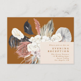 パンパスグラスフローラトロピカルジャングル披露宴カード エンクロージャーカード