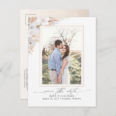 パンパスグラスフローラトロピカルデイト写真を保存 案内ポストカード (正面/裏面)