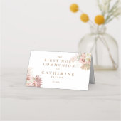 パンパスグラスフローラファーストホーリーコミュニオン プレイスカード (裏面)