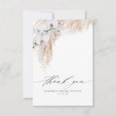 パンパスグラスフローラブライダルシャワースモールありがとう サンキューカード (正面)