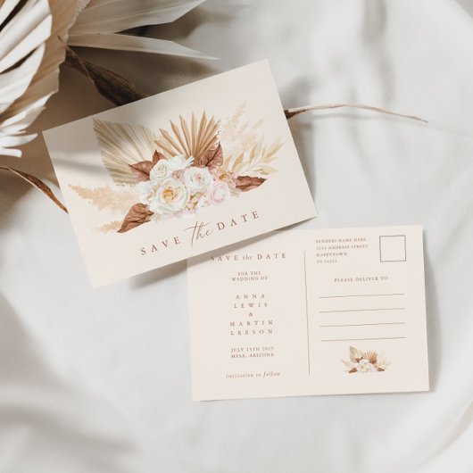 パンパスグラスフローラブラントオレンジセーブ 案内ポストカード