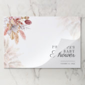 パンパスグラスフローラベビーシャワー紙ランチョンマット ペーパーパッド (折り畳み)