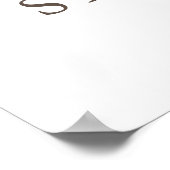 パンパスグラスフローラボホブライダルシャワーウェルカム ポスター (角)