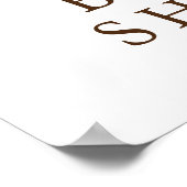 パンパスグラスフローラボホブライダルシャワーウェルカム ポスター (角)