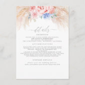 パンパスグラスフローラ結婚の詳細エンクロージャカード エンクロージャーカード (正面)