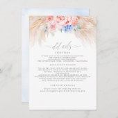 パンパスグラスフローラ結婚の詳細エンクロージャカード エンクロージャーカード (正面/裏面)