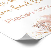 パンパスグラスフローラ赤ちゃんシャワー好意サイン ポスター (角)