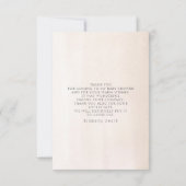 パンパスグラスフローラ赤ちゃんシャワー小さいありがとう サンキューカード (裏面)