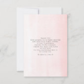 パンパスグラスフローラ赤ちゃんシャワー小さいありがとう サンキューカード (裏面)