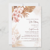 パンパスグラスフローラ80thバースデーパーティー 招待状 (正面)