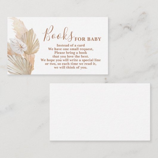 パンパスグラスブックベビーエンクロージャカード エンクロージャーカード (正面/裏面)