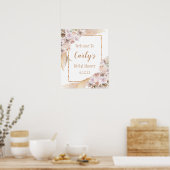 パンパスグラスブライダルシャワーウェルカムサイン ポスター (キッチン)