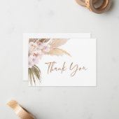 パンパスグラスブライダルシャワーサンキューカード ノートカード (正面/裏面インサイチュ)