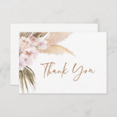 パンパスグラスブライダルシャワーサンキューカード ノートカード (正面/裏面)