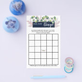 パンパスグラスブライダルシャワービンゴゲームカード チラシ (シングル)