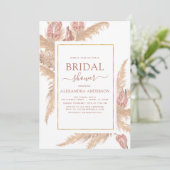 パンパスグラスブライダルシャワーボヘミアンボホ 招待状 (スタンド正面)