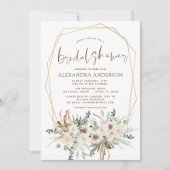 パンパスグラスブライダルシャワーボホユーカリプトゥスインヴィータ 招待状 (正面)