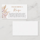 パンパスグラスブライダルシャワーレシピカードリクエスト エンクロージャーカード (正面/裏面)