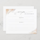 パンパスグラスブライダルシャワーレシピカード (正面/裏面)