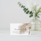 パンパスグラスブライダルシャワーレシピリクエスト エンクロージャーカード (スタンド正面)