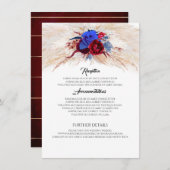 パンパスグラスブルゴーニュ結婚と海軍の情報 エンクロージャーカード (正面/裏面)