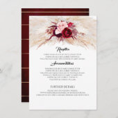 パンパスグラスブルゴーニュ結婚レッドの情報 エンクロージャーカード (正面/裏面)