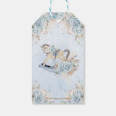 パンパスグラスブルーフローラロッキングホース赤ちゃんシャワー ギフトタグ (裏面)