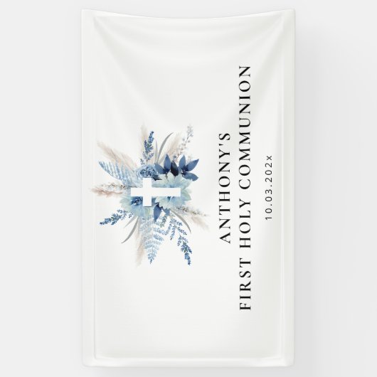 パンパスグラスブルーフローラ第一交代徴候 横断幕 (縦)