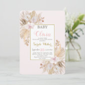 パンパスグラスベイビーシャワーガール 招待状 (スタンド正面)