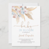 パンパスグラスベビーイン開花シャワーボーイ招待 招待状 (正面)